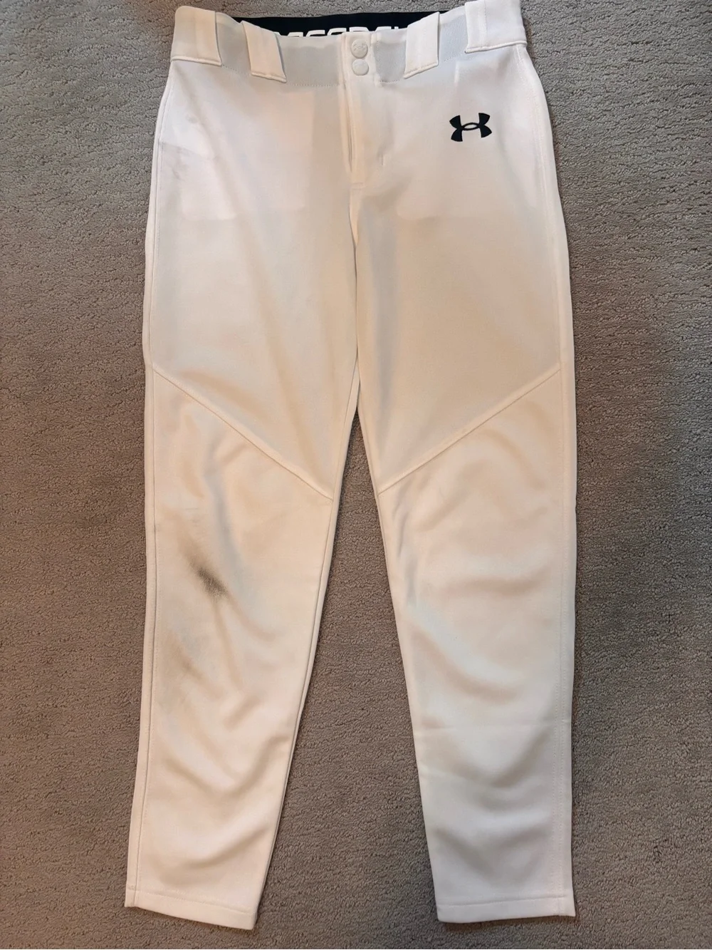Under Armour Kids White Athletic Baseball Pants
